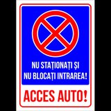 indicator nu stationati si nu blocati intrarea acces auto